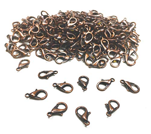 Hyamass 200Pcs Curved Lobster Clasps 7X12Mm Copper Plated Lobster Claw Clasps Diy Jewelry Fastener Hook,Necklace Diy Fasteners (Copper) #TOP3