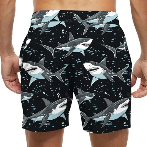 Men's Swim Trunks Quick Dry Beach Shorts with Pockets Casual Lightweight Drawstring High Waist Swimwear Shorts3