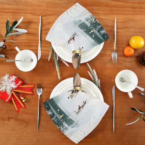 Servilletas de Tela Navideñas Multicolor Set x6 miniatura 5