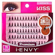 i-Envy Kiss Premium Knot Free 70 Individual Lashes Triple Black