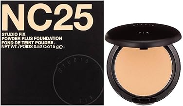 MMACC Studio Fix Powder Plus Foundation Matte + Poreless Compact Powder, upto 16 hours of Oil Control UV filters & ideal for normal to oily skin 40GM/1.23 OZ (NC 25)