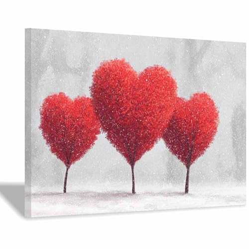 Arbre en forme de cœur rouge pour décorer votre chambre à coucher