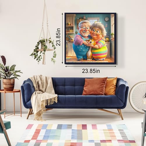 Puzzles de Amor para Adultos Pareja Anciana 1000 Piezas, Rompecabezas Felicidad Abuelo y Abuela, Divertidos para Decoración de Cocina y San Valentín miniatura 5