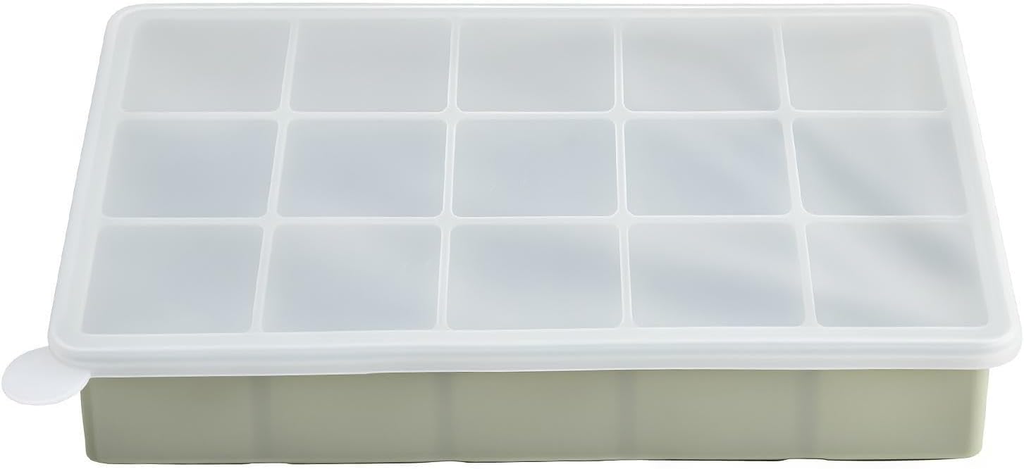 Ice Tray for Freezer | 15 Reusable Trays for Drink Cubes - Mold | For Home Apartment Kitchen Hotel Cottage Family Nights Am Meetings