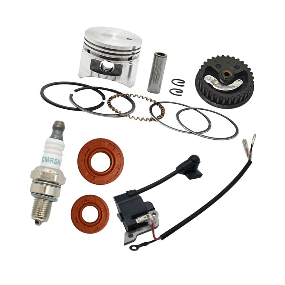 Bobina de Encendido, polea de pistón de 35 mm, Sello de Aceite, Kit de bujías, Compatible con GX25, GX 25, 25 CC, 4 Tiempos, Repuesto for cortacésped.