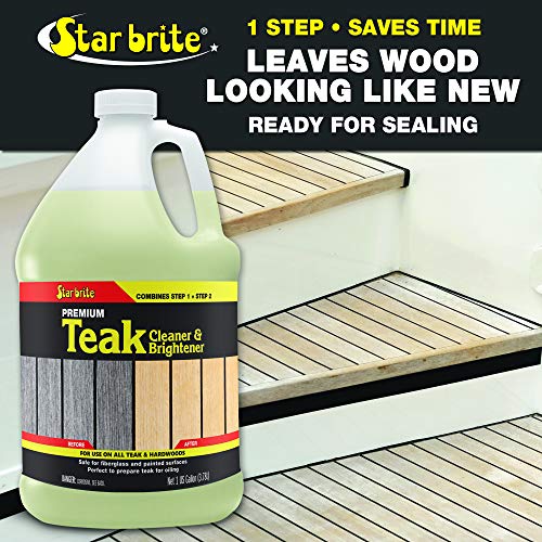 Image of STAR BRITE Teak Cleaner & Brightener, Restore Weathered Wood, 128 OZ (094900)