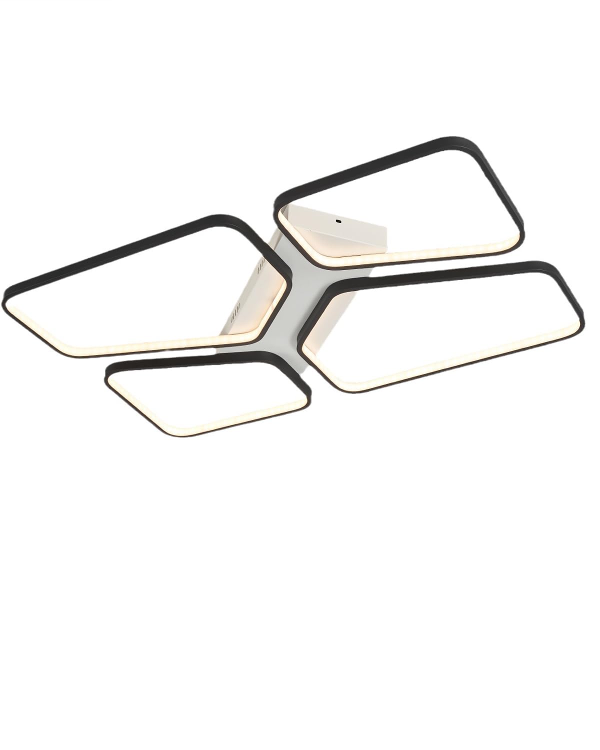 Plafón LED Negro Lámpara De Salón Plafón LED Lámpara De Techo Regulable Con Mando A Distancia Plafón LED De Diseño Moderno Se Puede Utilizar En Salón,Dormitorio,Comedor,Sala De Estudio (72CM)