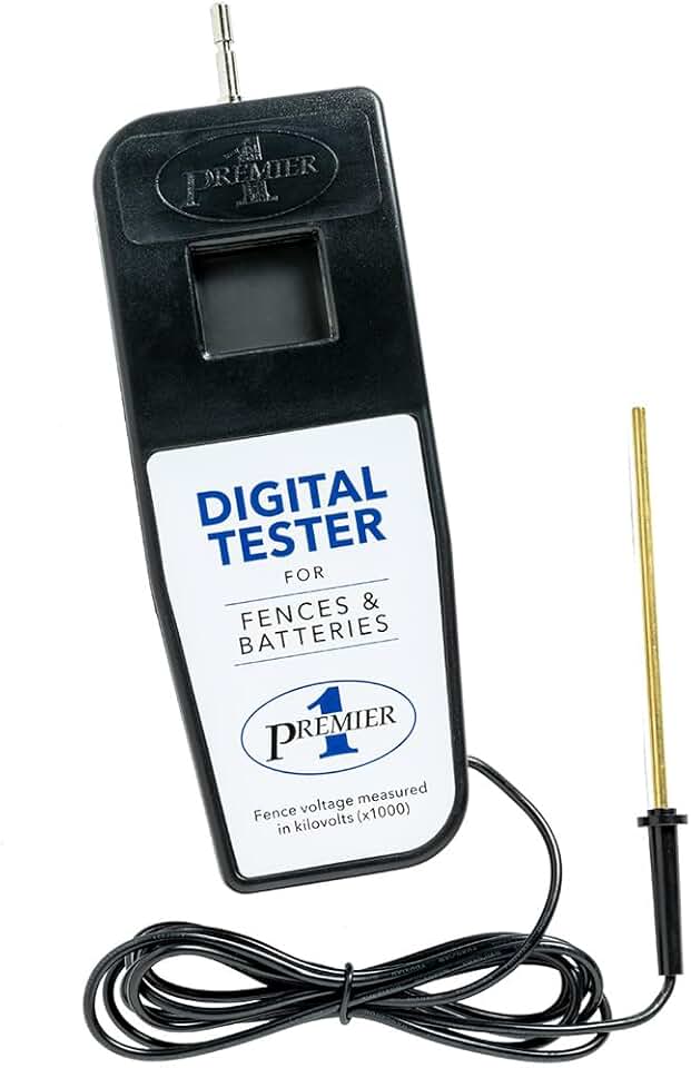 Premier 1 Dual Electric Fence &amp; 12V Battery Digital Voltage Tester