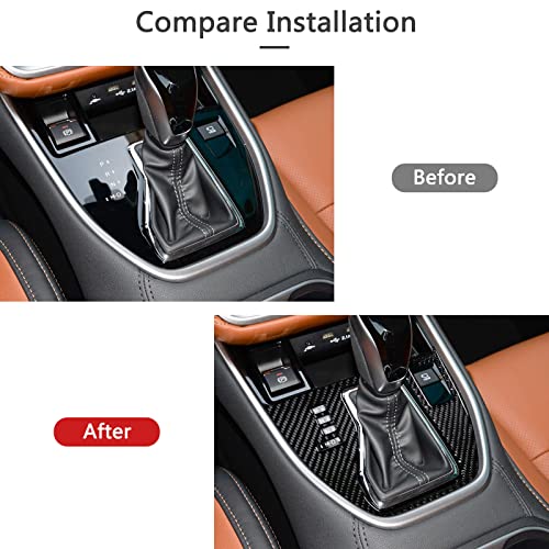 Bilisin Carbon Fiber Sticker Compatible With Central Control Gear Shift Panel Cover Interior Accessories For Subaru Outback 2021 2022 2023 (Black) #TOP2