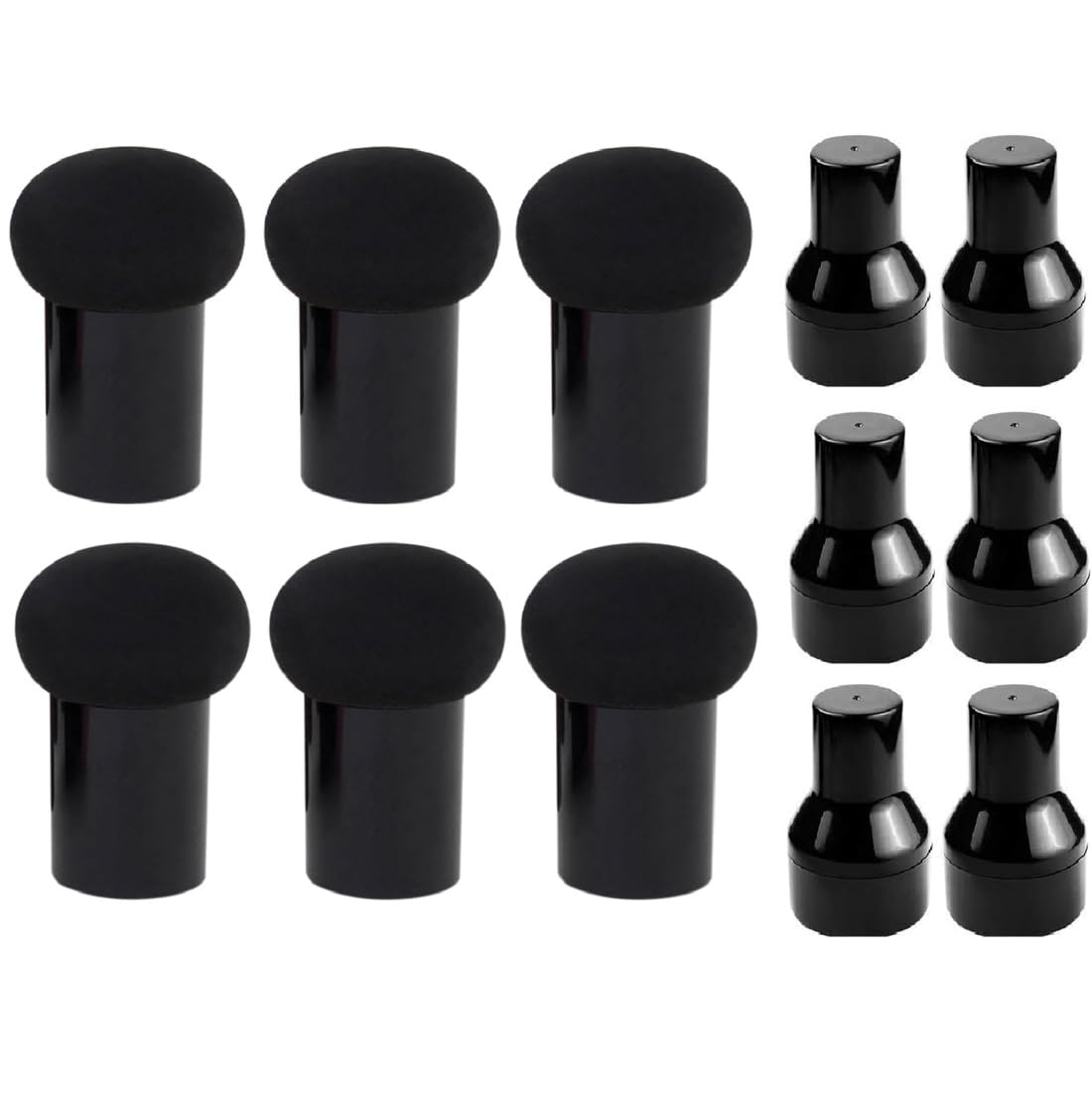 Beautiflame 6pcs Makeup Powder Puff with Case Mushroom Head Blender Sponge Applicator Foundation Puff