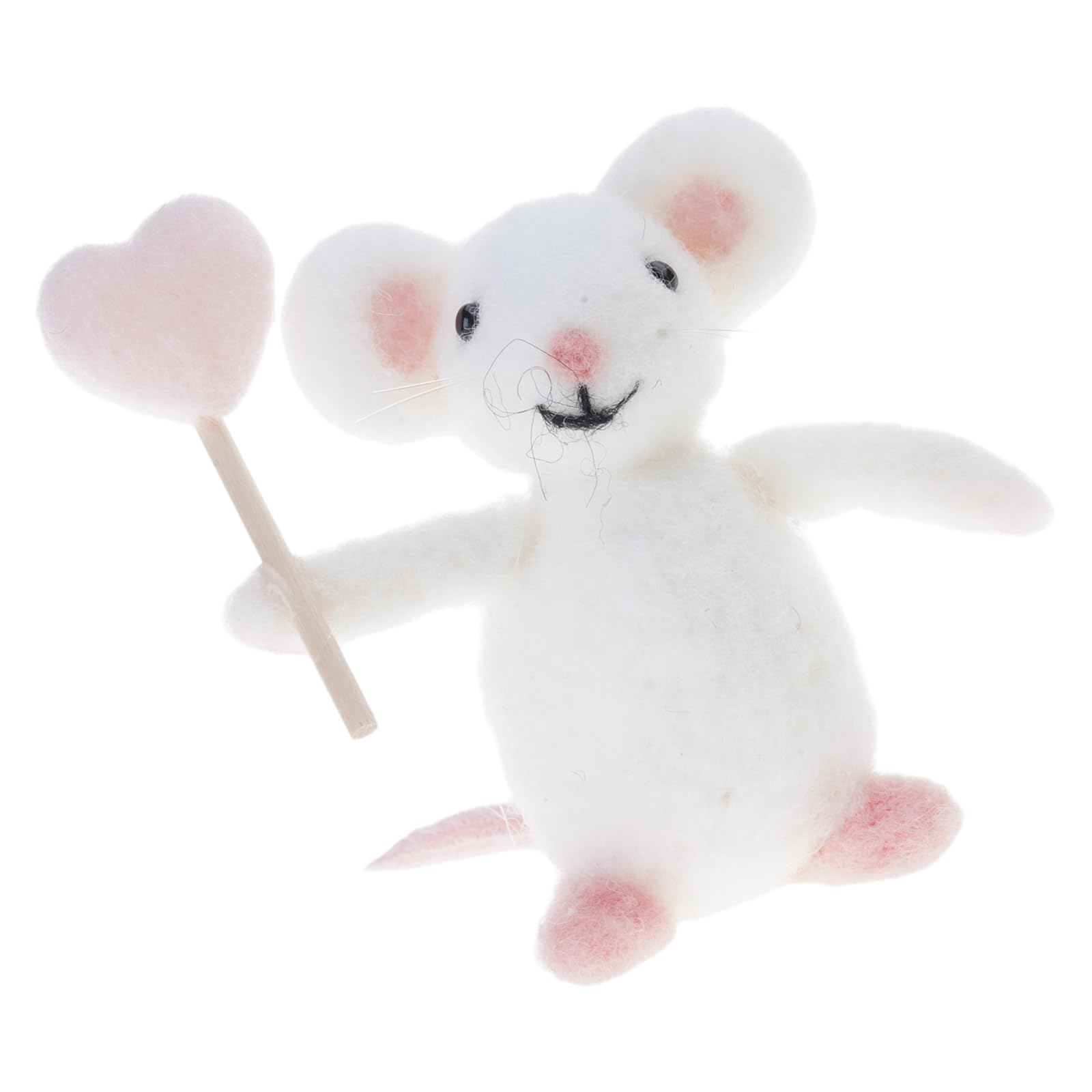 Maxtonser Handcraft Wool Fabric Creature Decoration Balloon Animal Featuring Heart For Giving And Projects