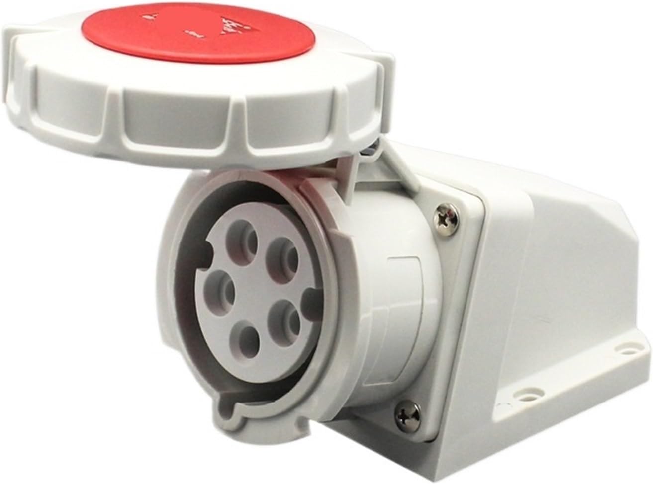 Connector Industrial Plug Docking Male and Female 3-core 4-core 5-Hole Waterproof IP67 Aviation Socket 16A/32A(5-core32Asurface-mountedsocket)