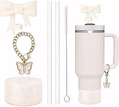 Reusable Drinking Straws Set Bowtie Decoration Mug Insulated Accessories Straw Silicone Brush Cleaning Butterfly