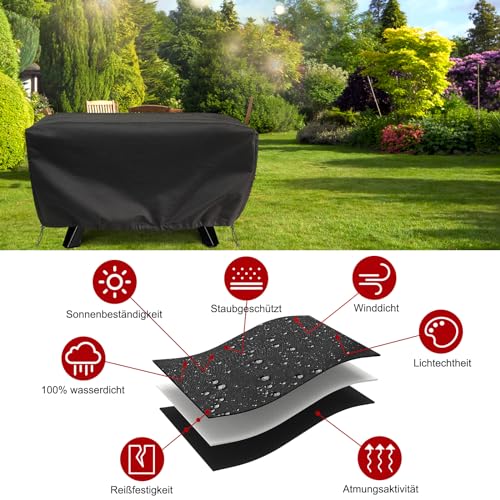 DUDSOEHO Pizza Ofen Abdeckung für 13 Gas Pizza Ofen - 55x55x27cm 600D Oxford Tuch Abdeckung wasserdicht und Dual verstellbare Kordelzug winddicht