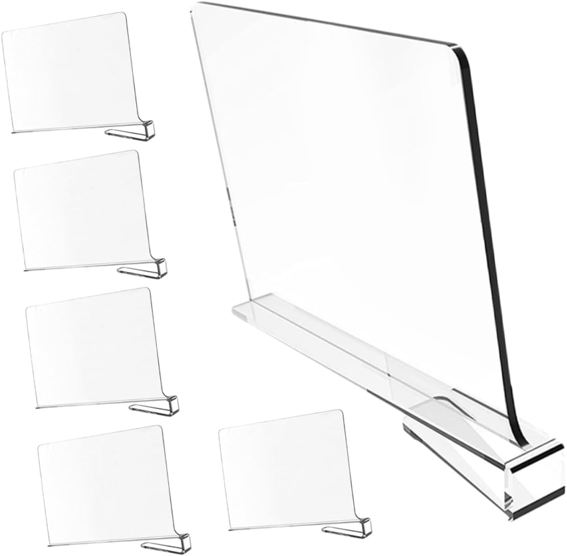 MAGICLULU 6pcs Transparent Clothes Divider Closet Organizer Board for Efficient Shelf Storage Easy Installation Multi Use Cabinet Organizer for Home Organization