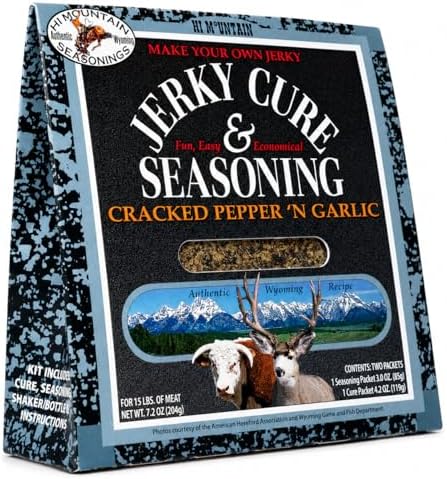 Hi Mountain CRACKED PEPPER 'N GARLIC BLEND Jerky Seasoning and Cure Kit