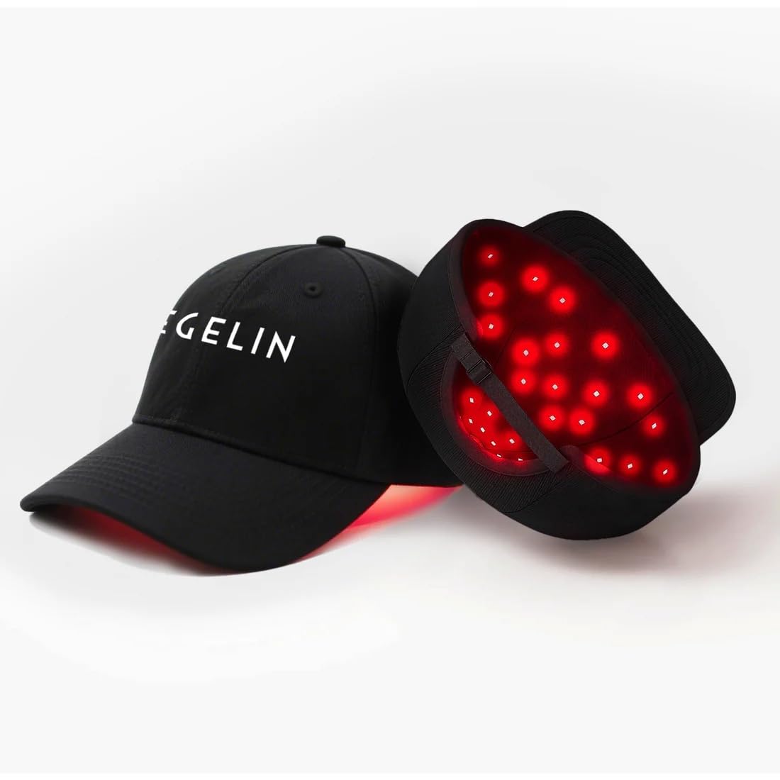 MEGELIN GrowLux Gorro de terapia de luz roja – 405 LED (630 nm + 810 nm + 850 nm) – Optimiza la circulación sanguínea y promueve el crecimiento del cabello – Gorro recargable para hombres y mujeres