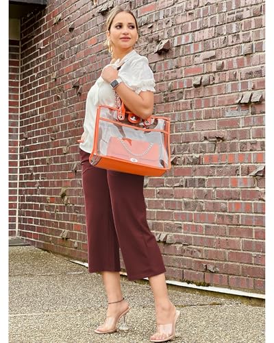 Image of G4Free Capri Pants for Women Wide Leg Yoga Dress Capris with Pockets Cross Loose Casual Work Crop Pants
