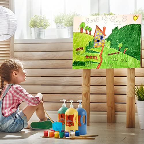 Tempera Paint Set With Pumps, Six Colors Of 1/2 Gallon Washable Tempera Paint For Kids, Safe & Non-Toxic Paint For Children, Bulk Craft Paint For Classroom, Camps, Arts And Crafts Supplies For School #TOP6