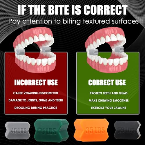 8 Stück Silikon Jawline Trainer - Jawline Trainer mit 4 widerstandsstufen, Jaw Exerciser für Männer Frauen, Leistungsstarker Kiefertrainer für Anfänger, Fortgeschrittene und Fortgeschrittene