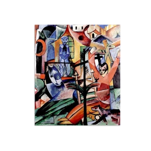 Impression sur toile de maître Heinrich Campendonk tableau de décoration murale premium