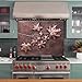 Kitchen Backsplash, Maple Tree Branches Copper Backsplash Tile, Customizable Copper Backsplash Panel, Handmade Copper Backsplash Tile, Indoor Outdoor Wall Decor (Brown)