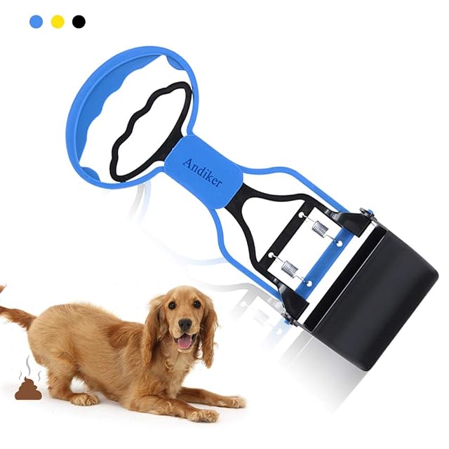 Andiker Cuchara de excrementos para mascotas, cuchara portátil de residuos de mascotas
