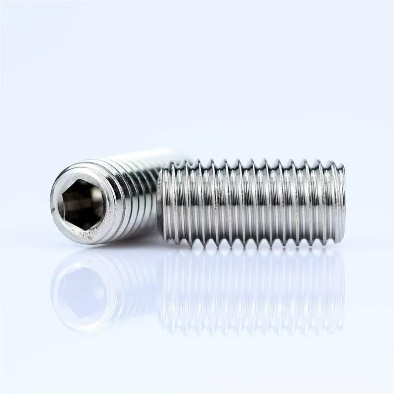 304 Stainless Steel Hex Socket Set Screws Cup Point Grub Screws Assortment Kit 2# 4# 5# 6# 8# Allen Head Drive Fasteners for Machinery Furniture Automotive Repair Hardware (200,UNC 1/4-20 x 5/16)