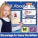 Auchq All About Letter Pocket Chart, Letter of The Day/Week Activity Wall-Provides Student Daily Practice in Learning The Alphabet, Chants, Words-Great for Classroom Homeschool 34