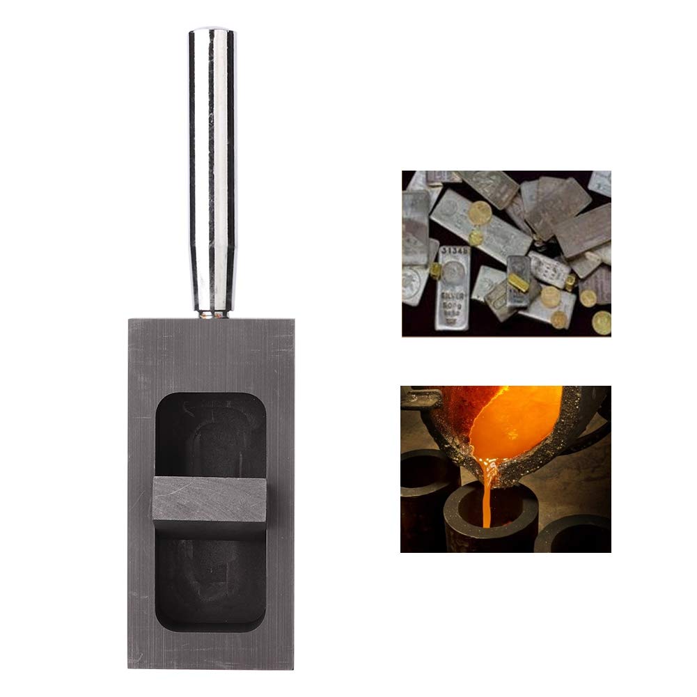 Moule En Graphite En Forme De Cœur Pour Fusion Métaux - Or, Argent, Cuivre, Aluminium - 50x50x20mm