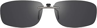 Polarized Clip On Sunglasses Over Prescription Glasses Men Women Compact Fit Non-Flip Up