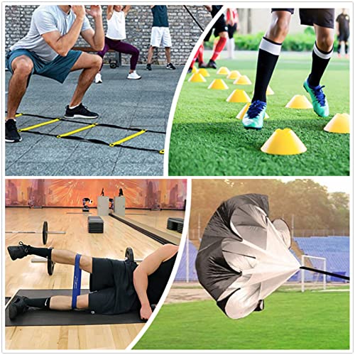 Katzeist Speed Agility Training Kit, Adult Kids Agility Ladder Equipment Set Increase Coordination & Footwork For Tennis, Football, Soccer, Basketball & Athletes, Agility Ladder Training, Yellow #TOP7