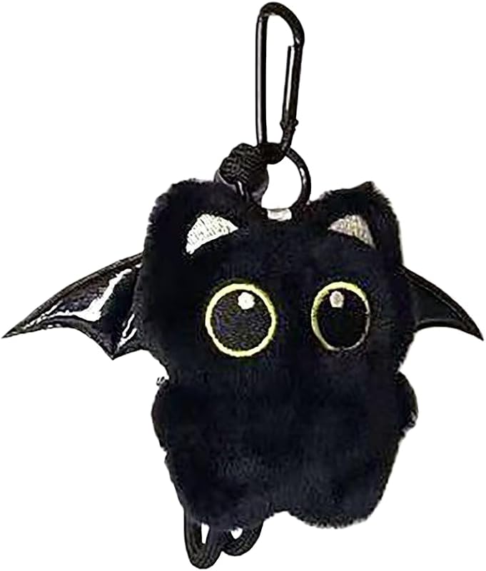 Chaveiro de Gato Preto com Olhos Grandes BONTOUJOUR para Bolsa, Mochila e Chaves