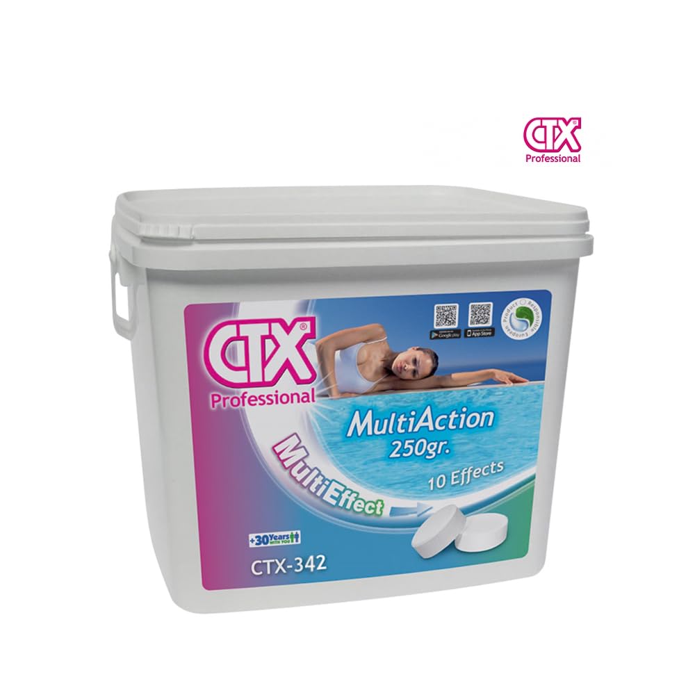AcquaHOME® CTX 342 (Ex CTX-392) 5KG TRIPLEX PASTIGLIONI MULTIACTION da 250 GR - A LENTA DISSOLUZIONE - CLORO MULTIAZIONE SENZA RAME