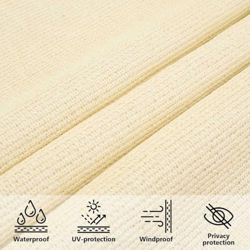 vidaXL Sonnensegel Sonnenschutz Windschutz Sonnendach UV Schutz Sonnenschutzsegel Schattenspender Garten Terrasse Balkon 160g/m&sup2; Creme 2,5x4,5m HDPE
