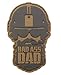 Produktbild TACWRK Bad Ass Dad 3D Fun PVC Rubber Morale Patch 7,5 x 4,5 cm, Coyote Brown