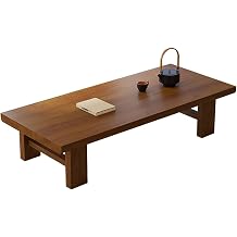 Japanese Coffee Table - Solid Wood Low Table for Sitting - Zen Chabudai Tea Desk for Home Decoration