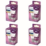 Philips Vorteilspaket - E27 - Kugel LED Lampe - Matt - 40W - Nicht dimmbar - Warmweißes Licht - Set 4 Stück