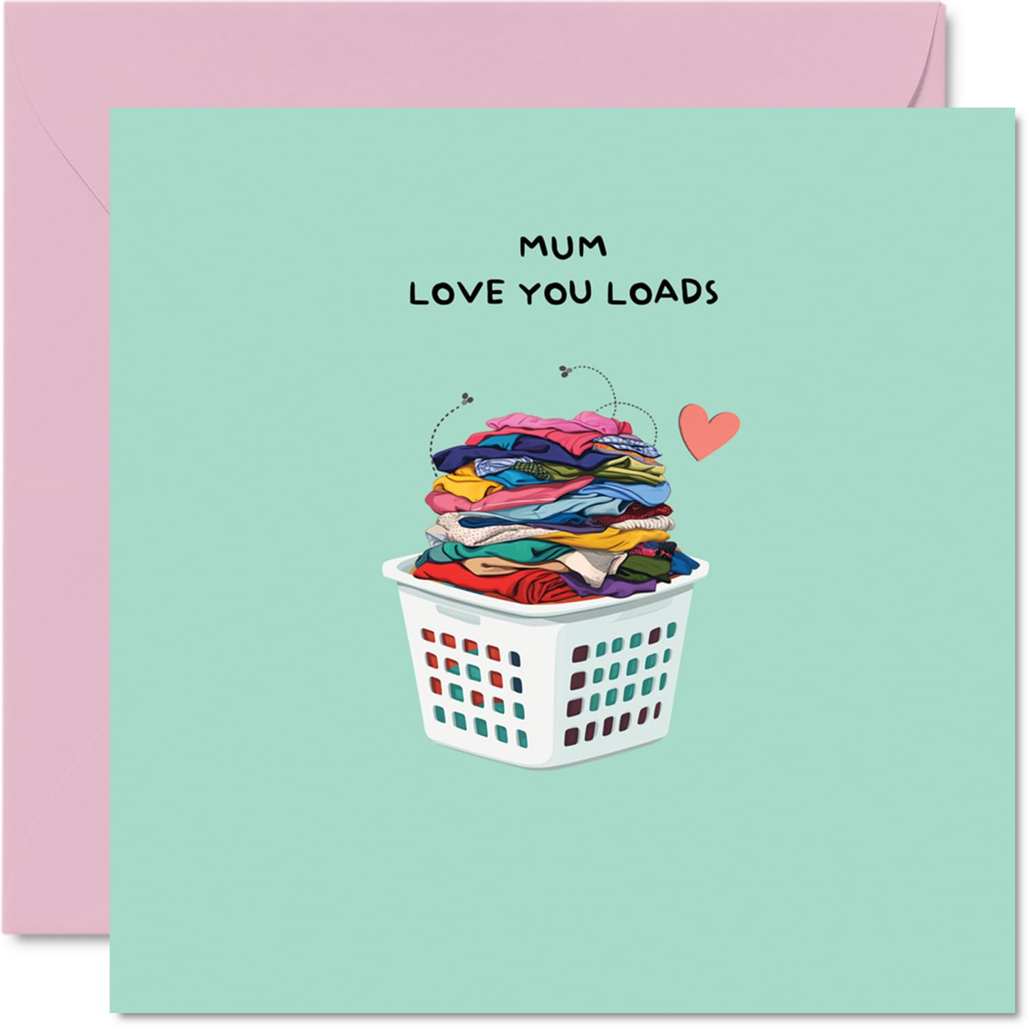 Mum Birthday Card - Love You Loads - Happy Mother's Day Card for Mum from Son Daughter, 145mm Funny Humour Pun Bday Greeting Cards