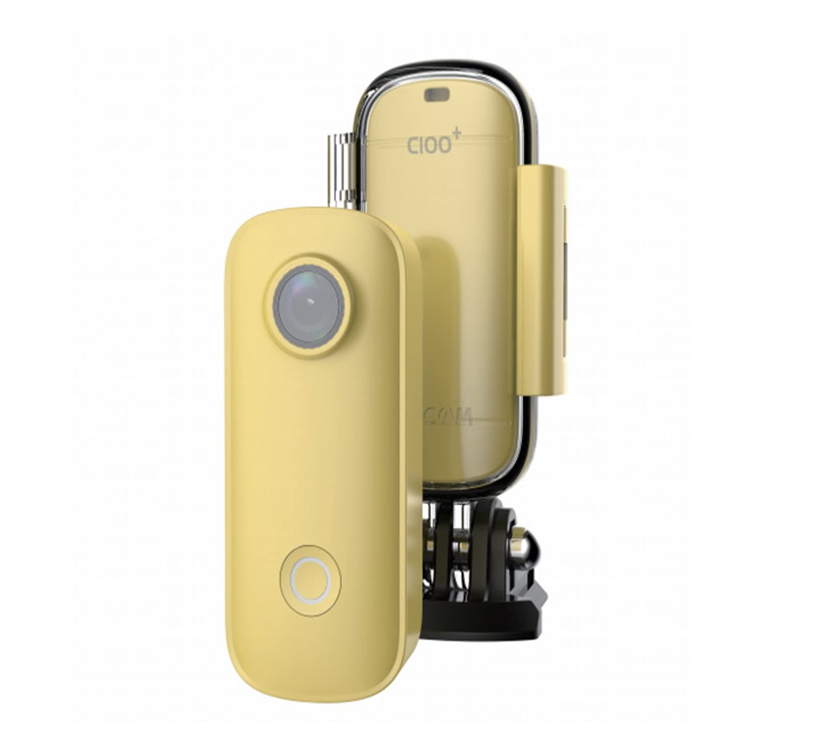 Action Cam, Mini Thumb Camera 1080P30FPS / 4K30FPS H.265 12MP 2.4G 30M Custodia Impermeabile Action Sport Videocamera DV,All'aperto, Sport, Video(C100 ADD 32GB,Oranje)