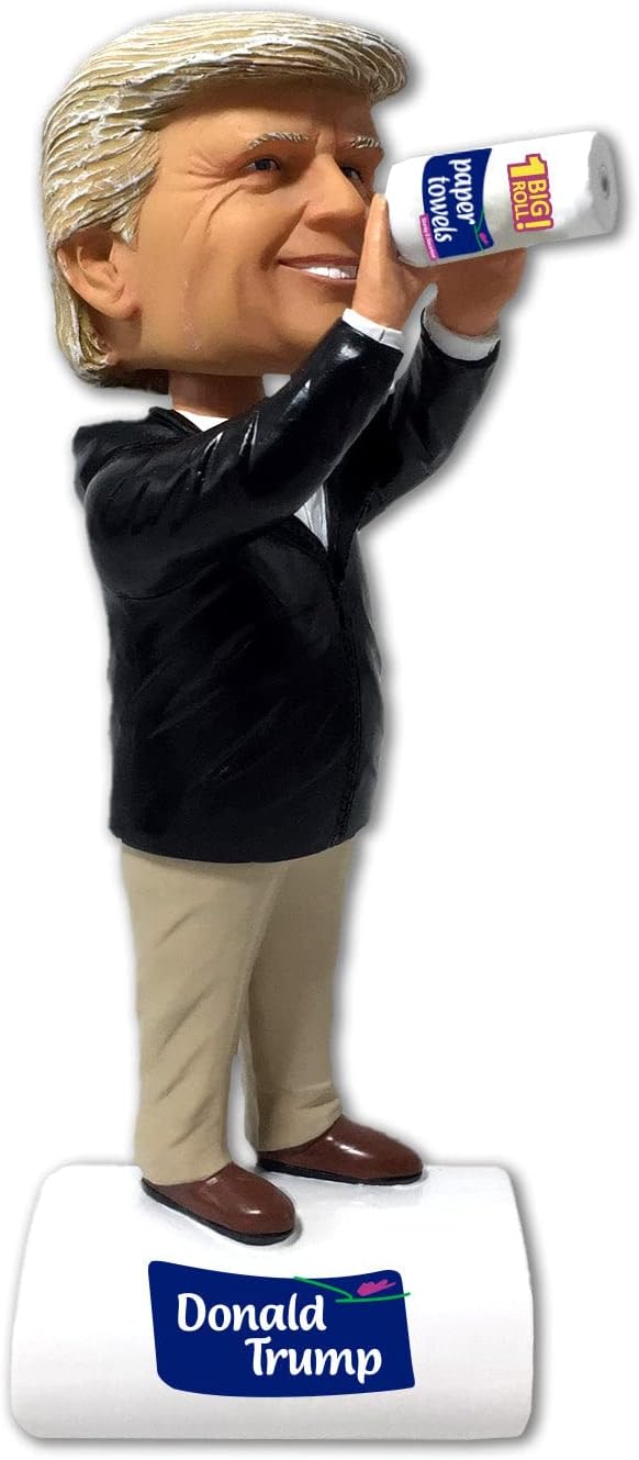 Donald Trump Paper Towel Throwing Bobblehead