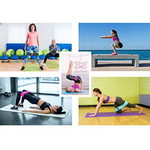 Limm Leg Bands For Legs And Butt - Booty Resistance Hip Bands For Working Out - Fitness Loops To Activate Legs, Thighs, Bootie, Glutes And Core - Premium Elastic Non-Slip Cotton Fabric Bands #TOP6