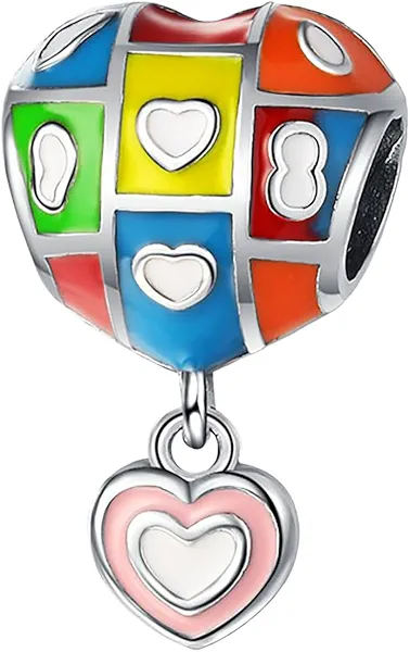 BEVALY Charm for Bracelets and Necklaces Heart Cat Flower Boy 925 Sterling Silver Bead Birthday Jewelry Gift for Women