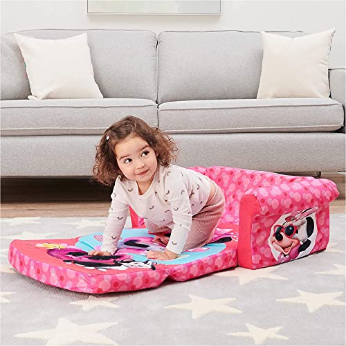 marshmallow furniture children39s 2 in 1 flip open foam sofa minnie mouse by spin master
