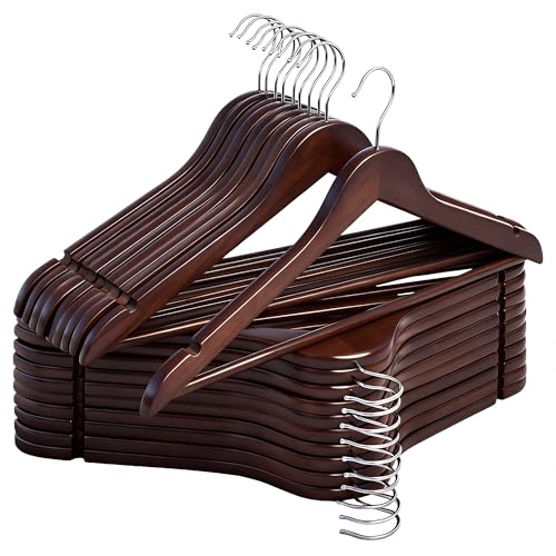 Image of StorageWorks Wooden Coat Hangers, 20 Pack Wood Clothes Hanger for Closet