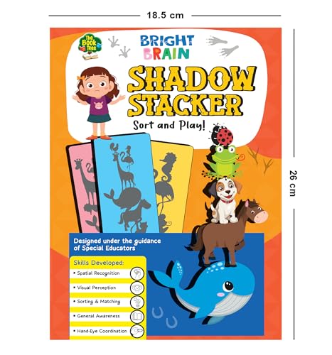 Image of Bright Brain Shadow Stacker Animal Matching Game | Shadow Recognition Sorting Puzzle for Kids Ages 3+ | Educational Learning Toy | Best Gift for Boys & Girls | By Majestic Book Club