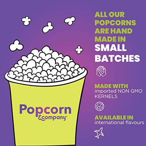 Image of Popcorn & Company Blueberry Flavored Gourmet Popcorn in Reusable Tin - Sweet & Fruity Snack, Non-GMO Mushroom Kernels | 130g | Gift Ready