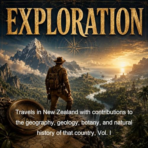 『Travels in New Zealand with contributions to the geography』のカバーアート