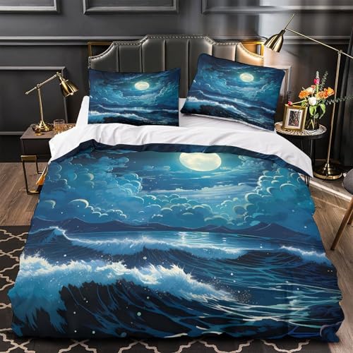 Housse de couette 220x240cm imprimée 3D King en microfibre ultra douce