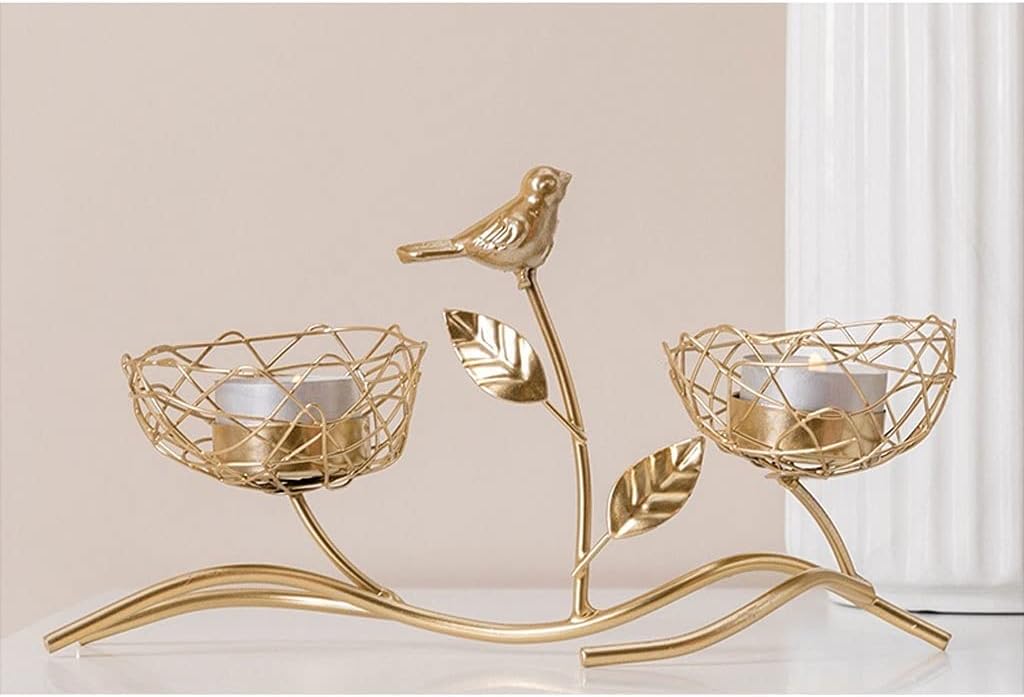 candle-holder Light Luxury Wrought Iron Bird Candle Holder Creative Decoration Decoration Table Romantic Candle Lamp Home Restaurant Decoration candlestick, 20010125